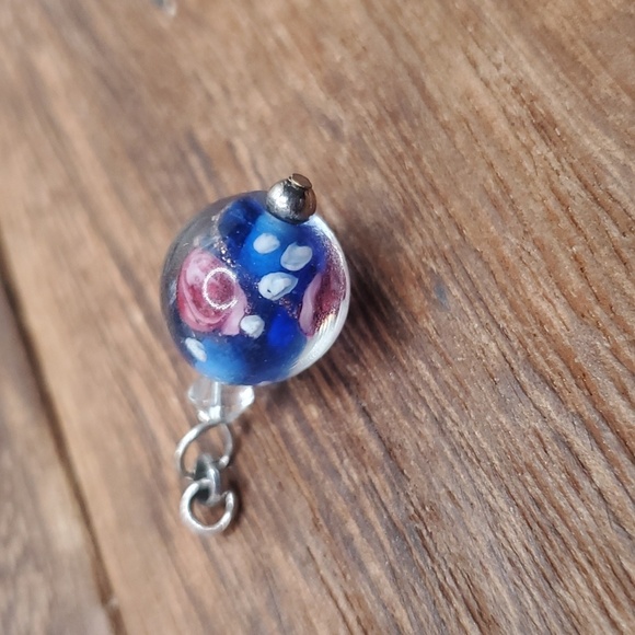 Bridal glass floral cottagecore pendant - Picture 2 of 2